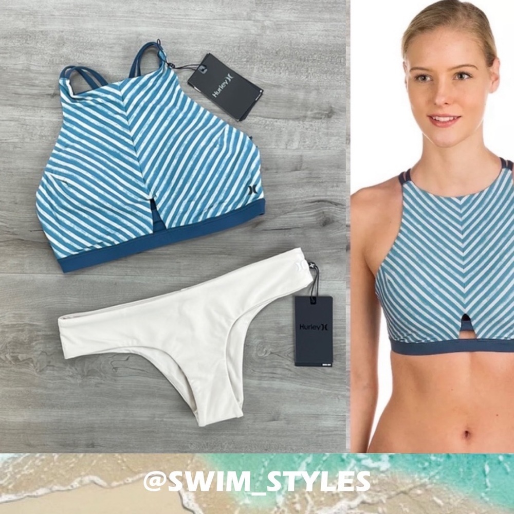 ☀️HURLEY☀️ QUICK DRY HZRD HIGH NECK Q/D HIPSTER BIKINI SET